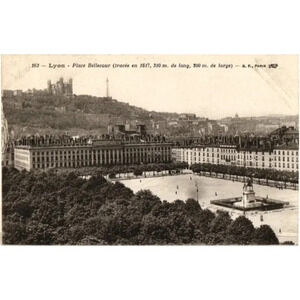 No. 163 Lyon Place Bellecour- Lyon, France Postcard